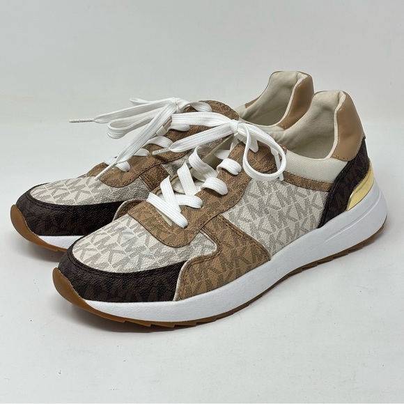 MICHAEL Michael Kors Shoes - MICHAEL Michael Kors All Over Logo Print Sneakers Size 7.5